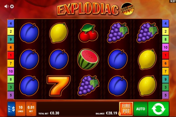 Игровой автомат «Explodiac Red Hot Firepot» в казино Вулкан Рояль